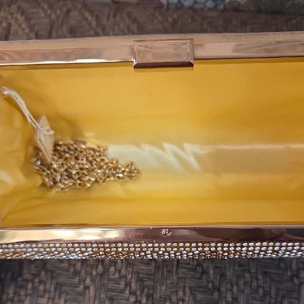 Ella Gold and Silver Crystal Clutch